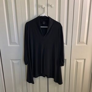 Clara Sun Woo dark grey v Neck Tunic Top